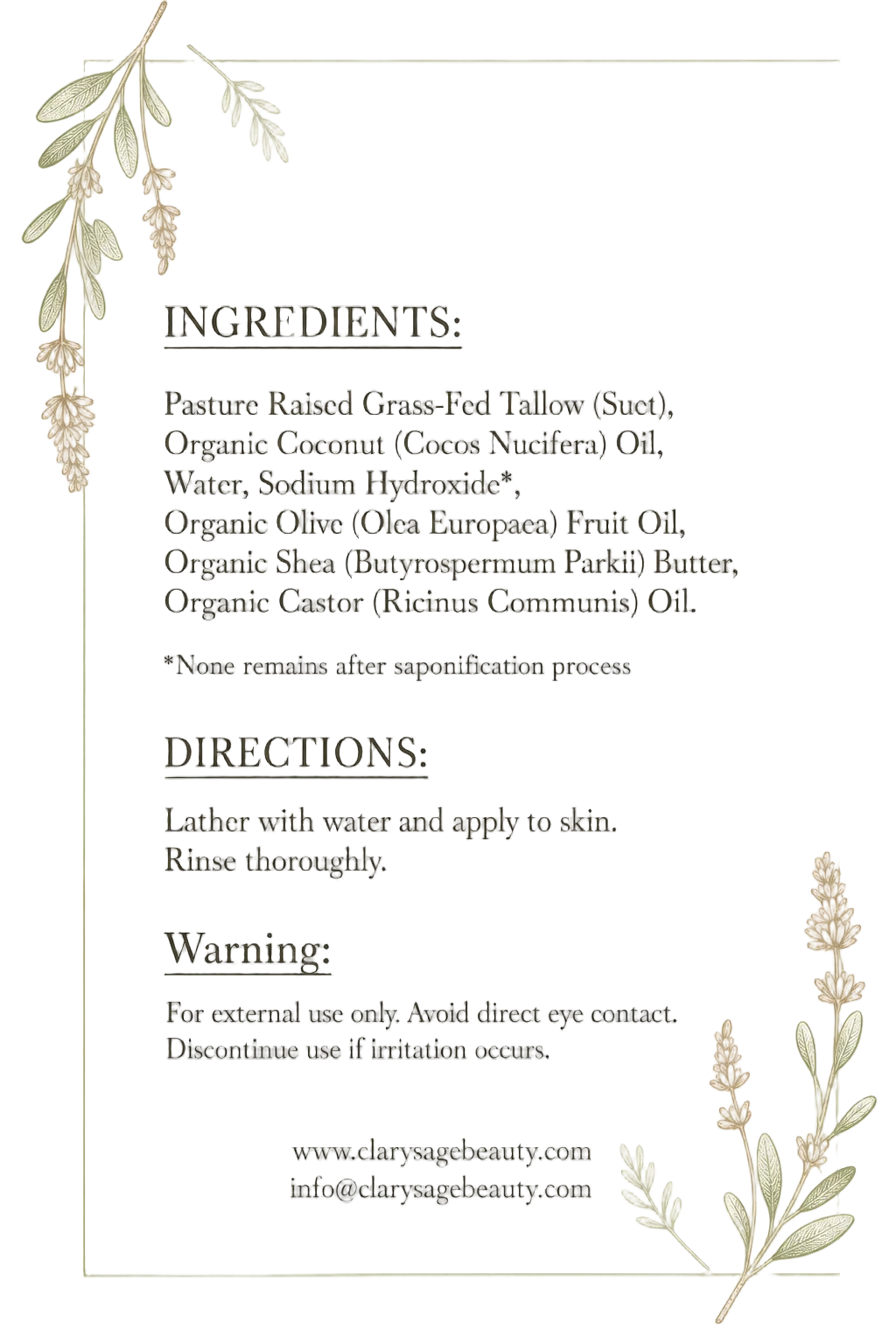 Free & Clear Tallow Soap